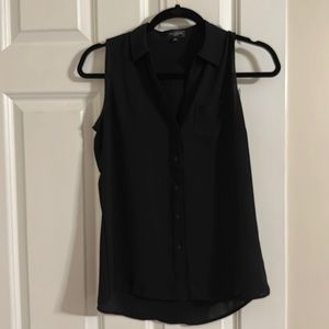 The Limited black sleeveless blouse